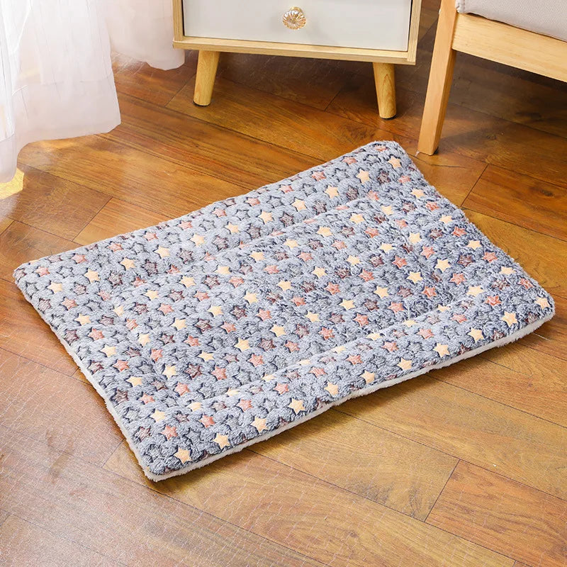 Cute Small Dog Mat Double-sided Use Winter Warm Medium Cat Sofa Blanket Skin-friendly Puppy Bed Cushion Pet Bed Accessories by Baby Paradise