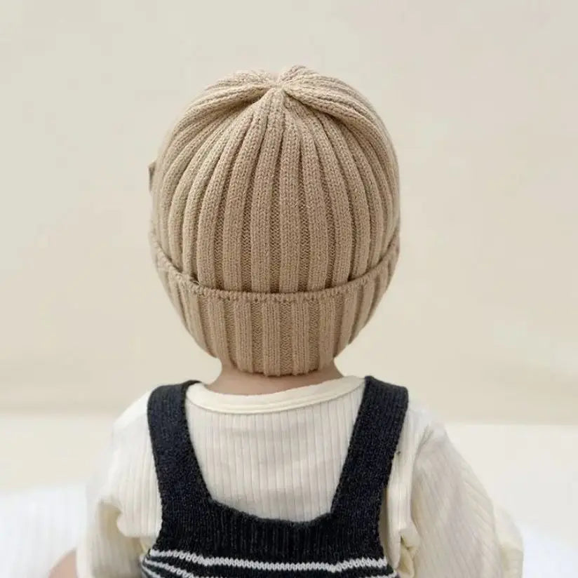 Winter Baby Hat Fashion Letter Pattern Knit Beanie Warm Cap