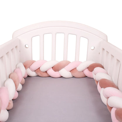 1-4 M Baby Bed Protector Infant Cradle Pillow Cushion Braid Knot Bumper Crib Bumper Room Decor Tresse Tour De Lit Bebe