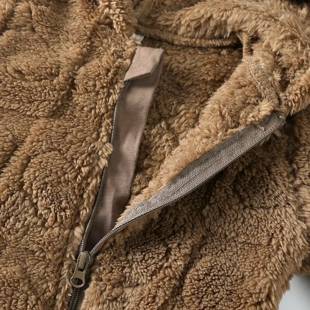 0-18Months Newborn Baby Romper Winter Thicken Flannel Warm Clothes Infant Boy Girl Oneies Pyjamas Heart-Shaped Hooded Jumpsuits