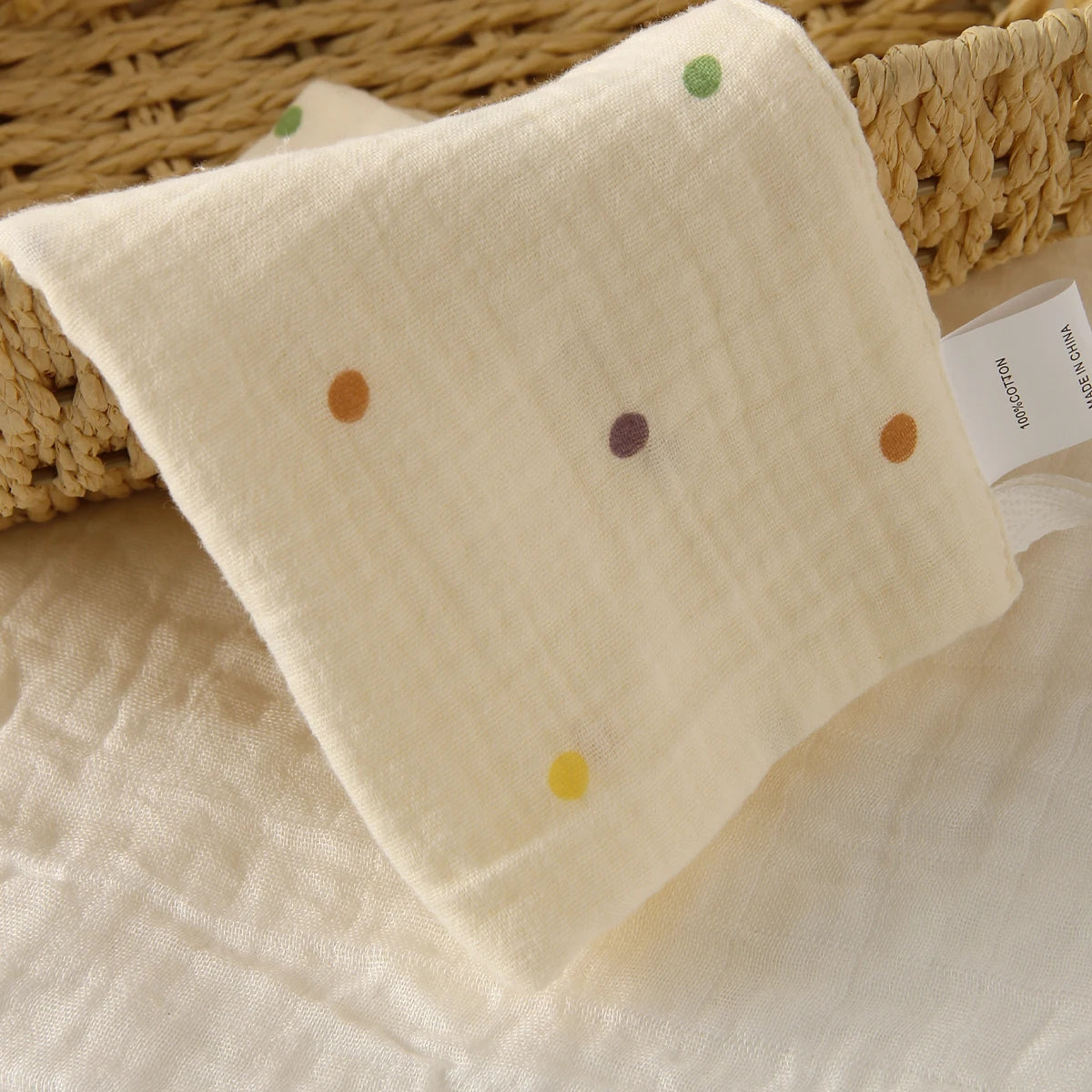 5Pcs Baby Cotton Washcloth Newborn Burp Cloth Square Towels 6-Layer Pure Cotton Soft Absorbent Gauze Cotton Baby Towels