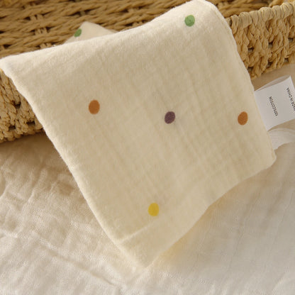 5Pcs Baby Cotton Washcloth Newborn Burp Cloth Square Towels 6-Layer Pure Cotton Soft Absorbent Gauze Cotton Baby Towels