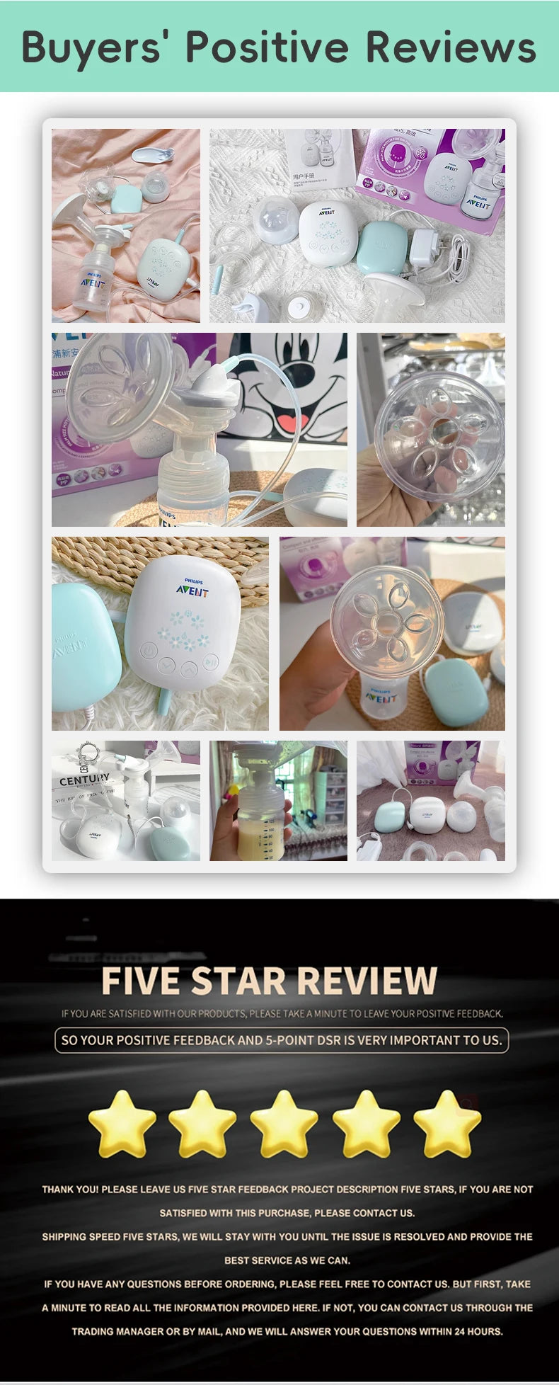PHILIPS AVENT Portable Single Electric Breast Pump with Smart Massage & Petal Stimulation – Mimics Baby’s Natural Sucking by Baby Paradise
