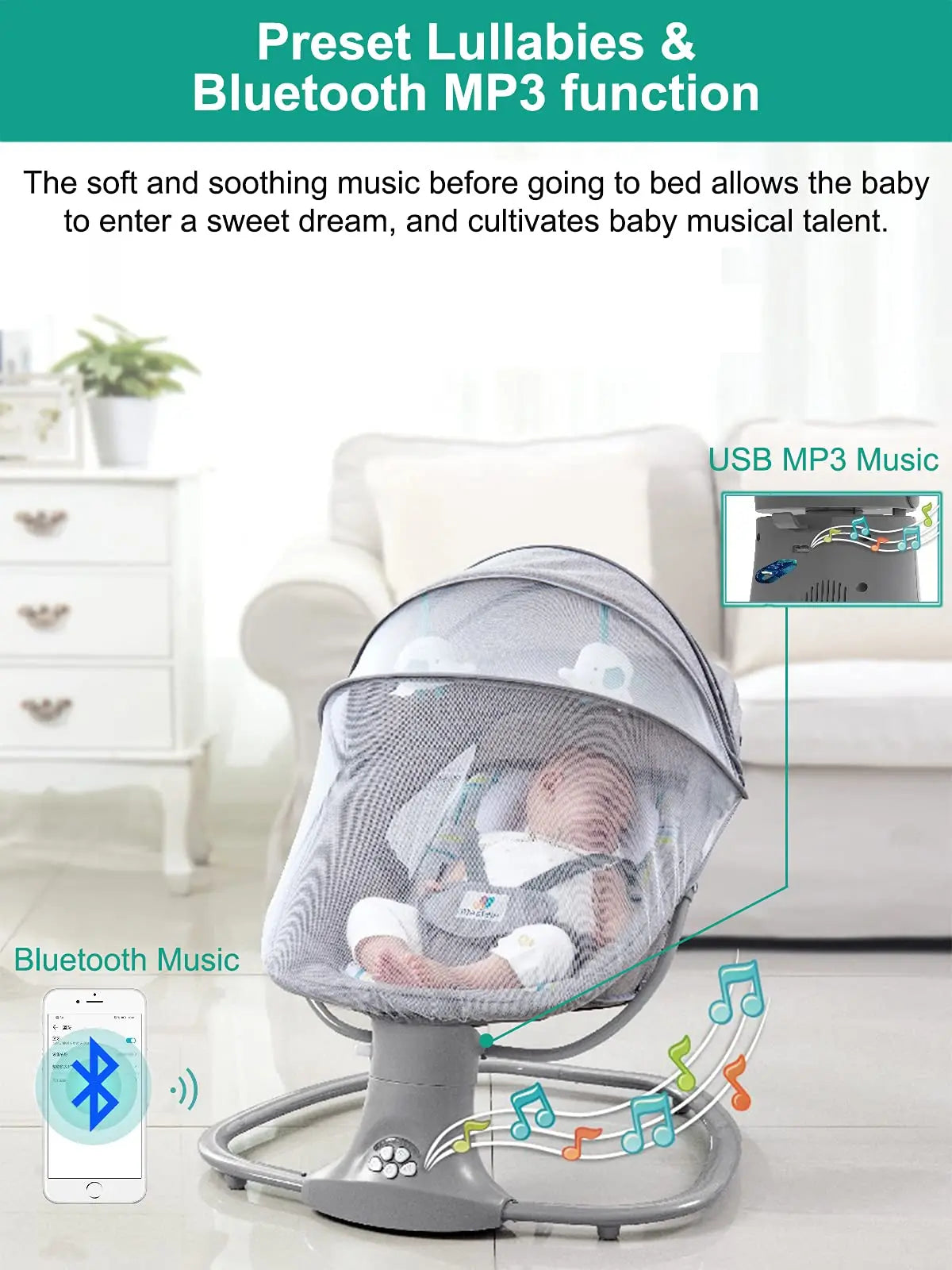 baby bed Luxury cradles baby swing electric