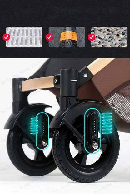 2025 New 3-in-1 Twin Baby Stroller with Car Seat Portable 