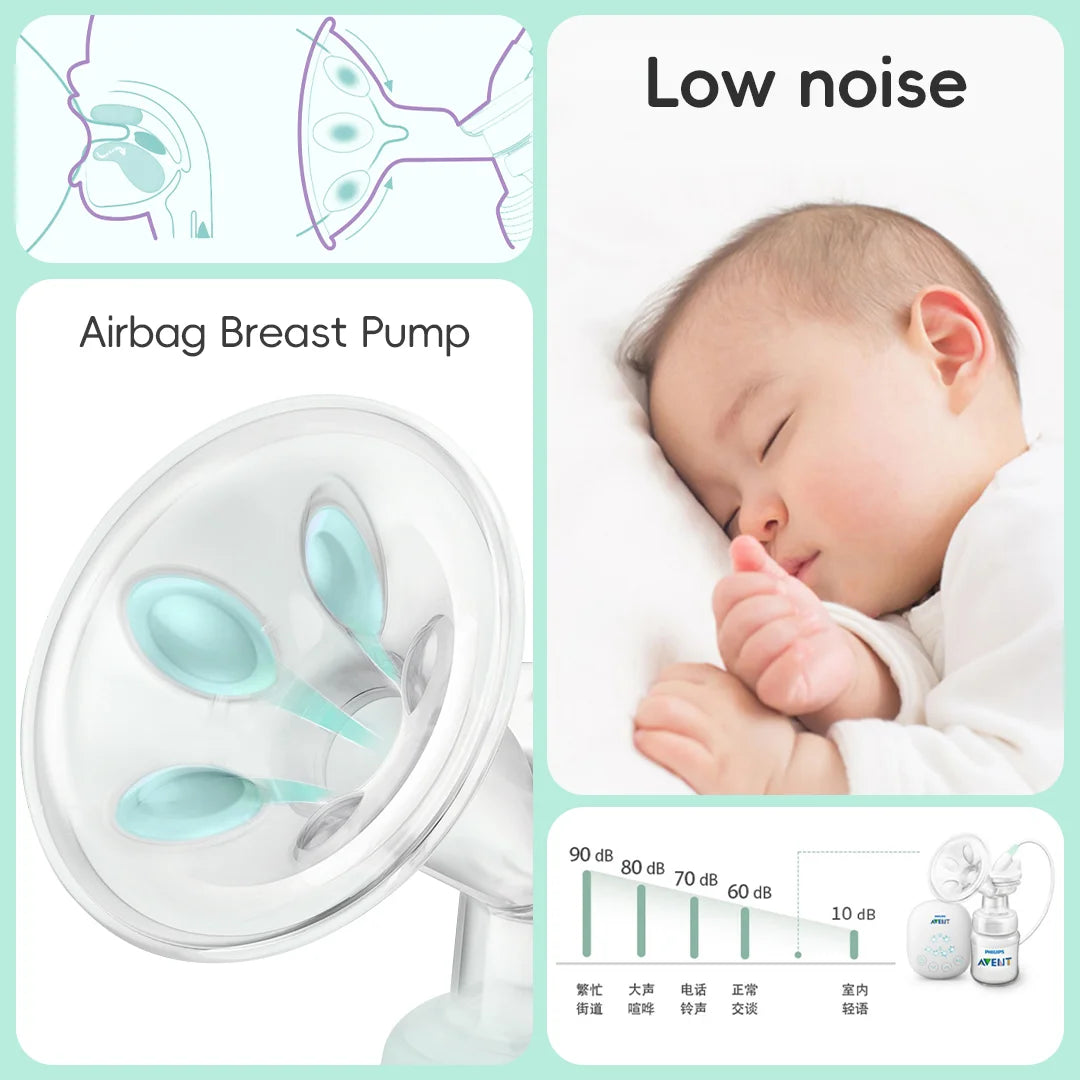 PHILIPS AVENT Portable Single Electric Breast Pump with Smart Massage & Petal Stimulation – Mimics Baby’s Natural Sucking by Baby Paradise