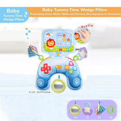 Montessori High Contrast Sensory Toys Baby Pillow Tummy Time Toy Newborn Head-up Training Pillow Teether Rattles 0 6 12 Months