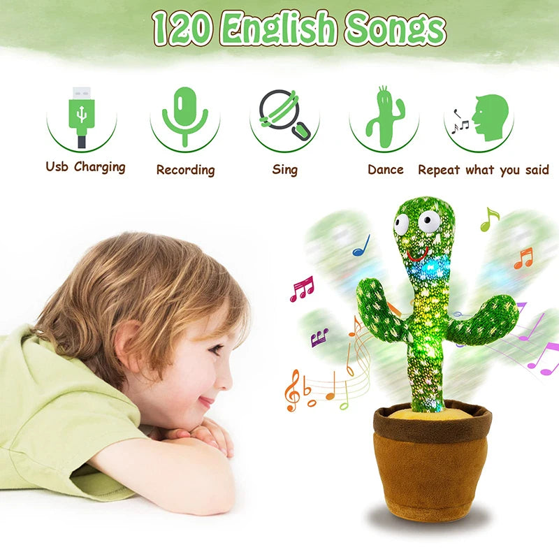 Dancing Cactus Song Speaker Talking Usb Battery Voice Repeat by Baby Paradise