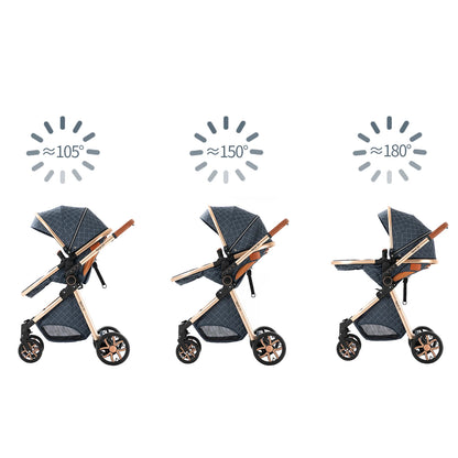 Baby Stroller 3 in 1 Newborn Baby Carriage Lightweight Newbaby Car Travel Pram For Newborn Baby High Landscape Stroller Baby