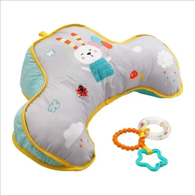 Montessori High Contrast Sensory Toys Baby Pillow Tummy Time Toy Newborn Head-up Training Pillow Teether Rattles 0 6 12 Months