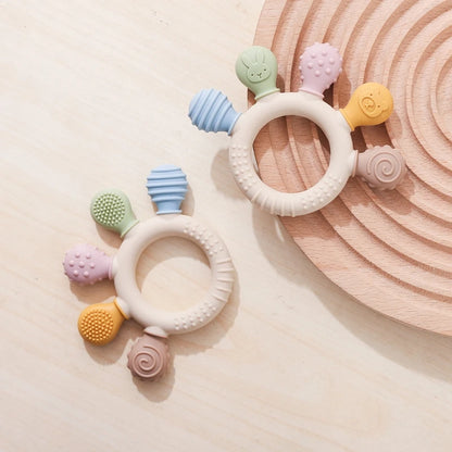 1pc Silicone Teether Baby 0 12 Months Teething Toys 