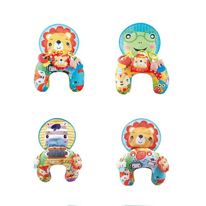 Montessori High Contrast Sensory Toys Baby Pillow Tummy Time Toy Newborn Head-up Training Pillow Teether Rattles 0 6 12 Months