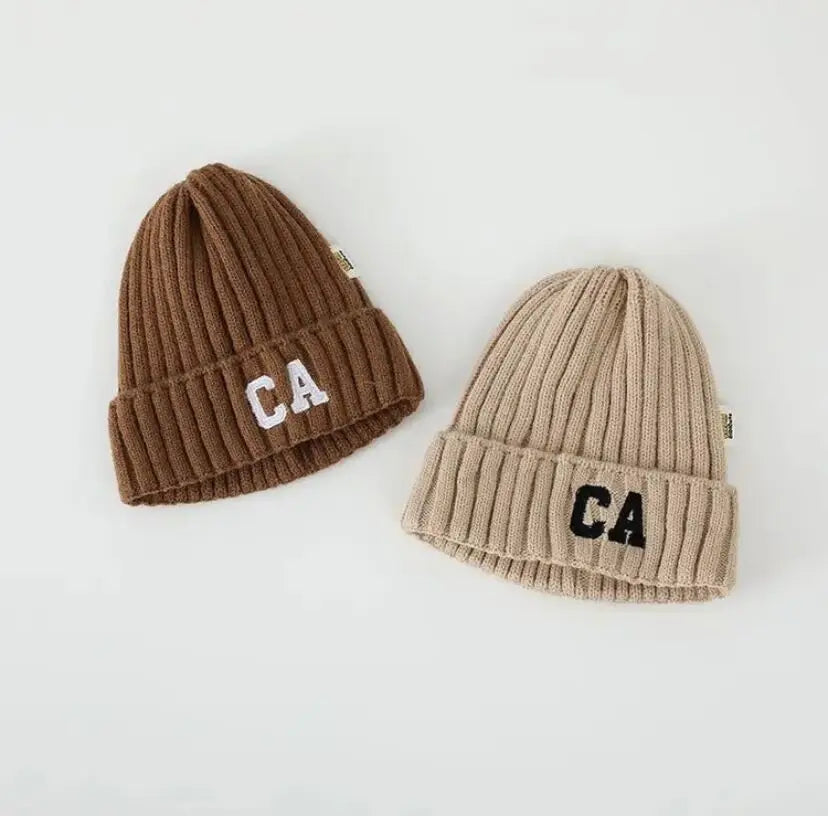Winter Baby Hat Fashion Letter Pattern Knit Beanie Warm Cap